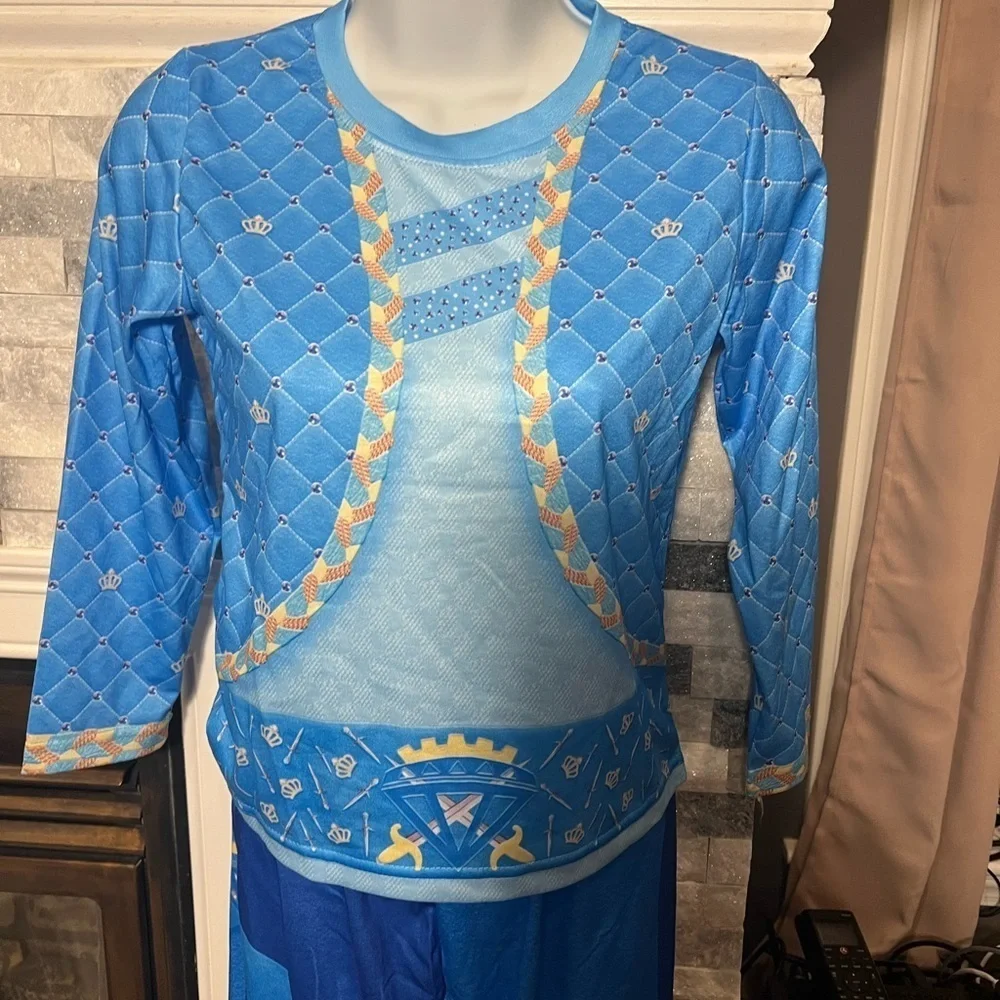ZIW Girls Blue Costume – Kids Movie Cosplay Outfit, Size 140 (Approx. US Kids 10